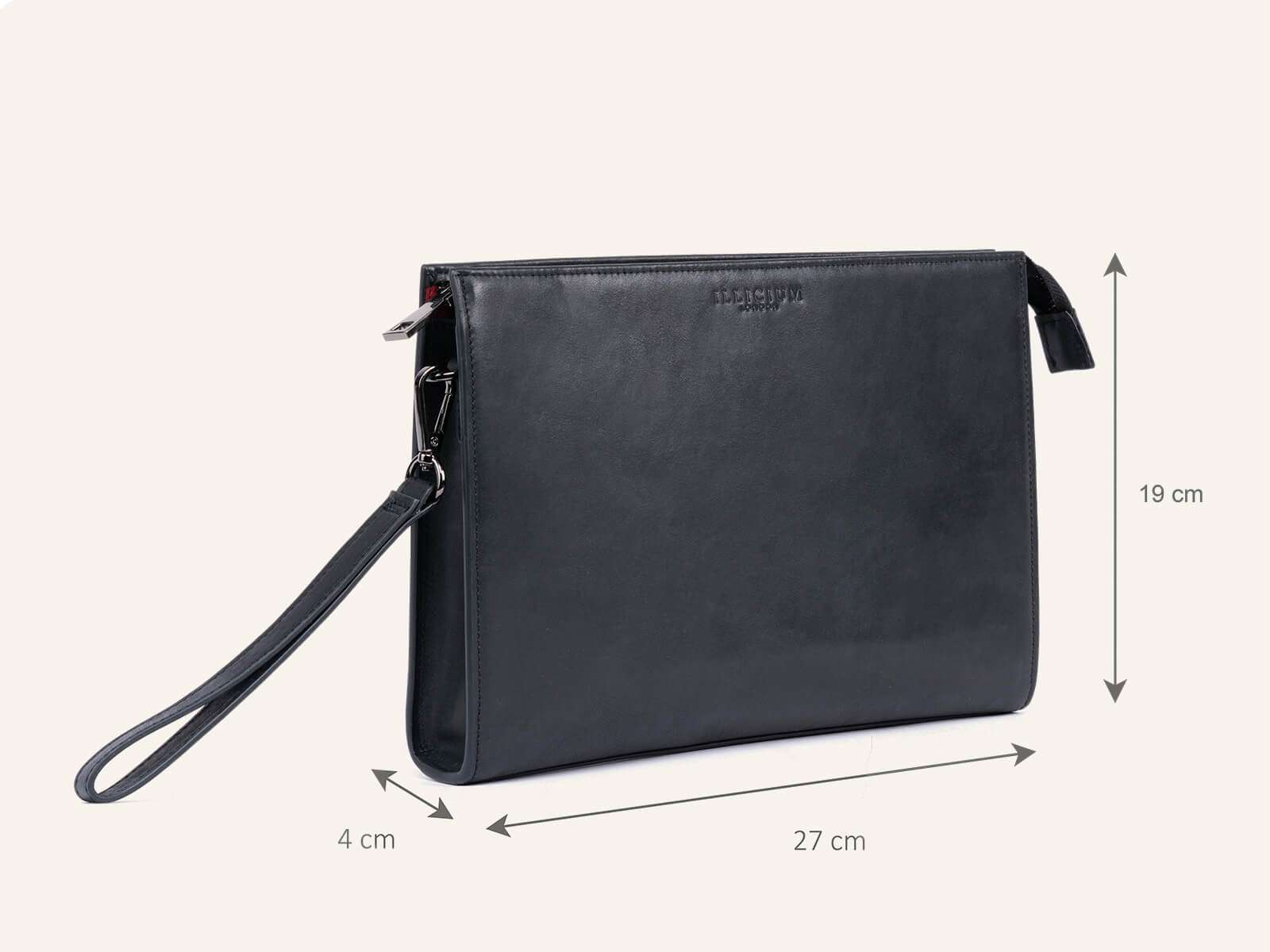 black lether pouch dimensions