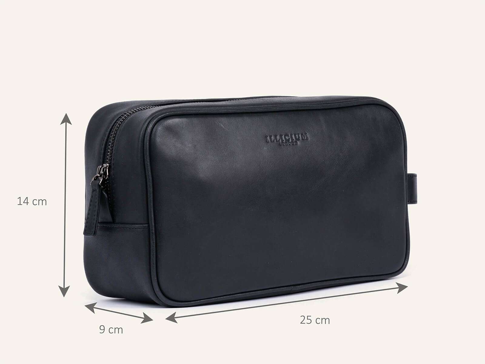 black toiletry bag dimensions