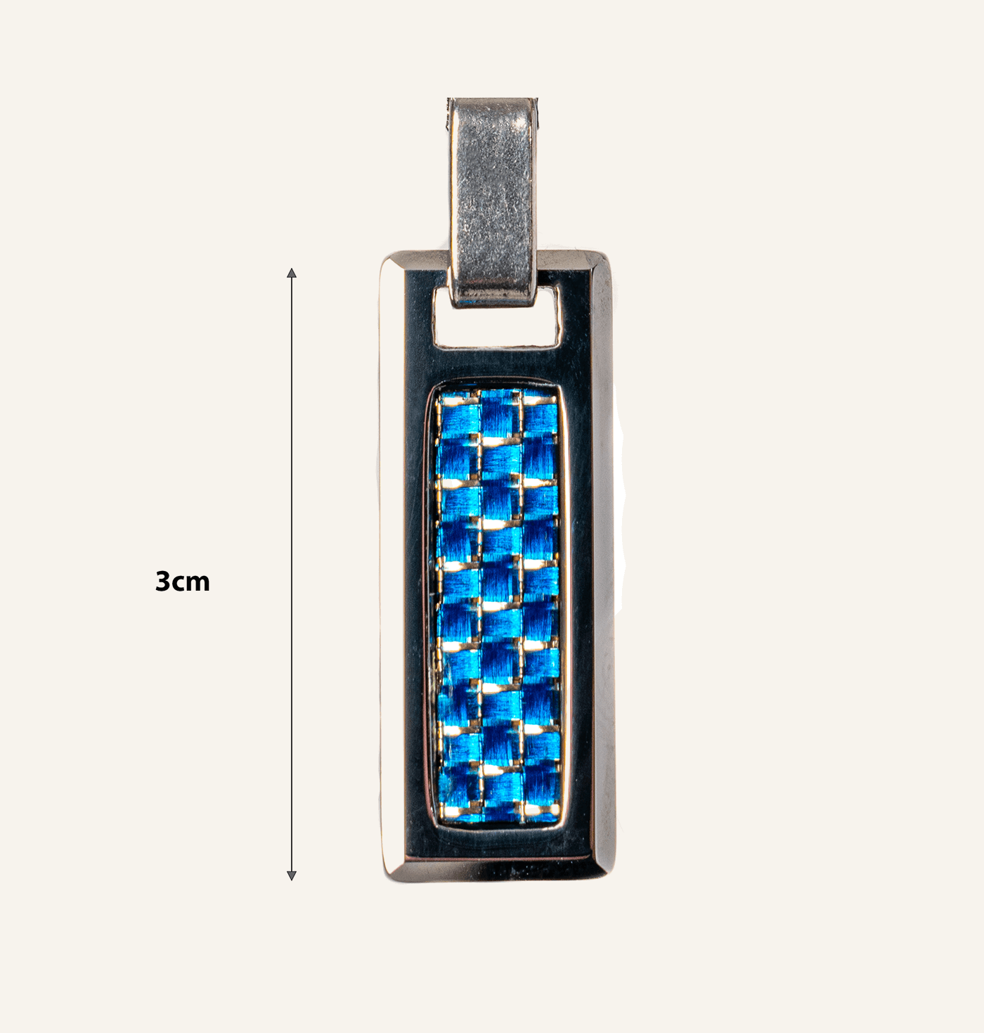 blue carbon pendant