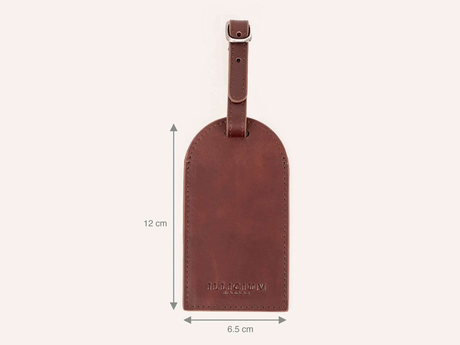 brown leather luggage tag