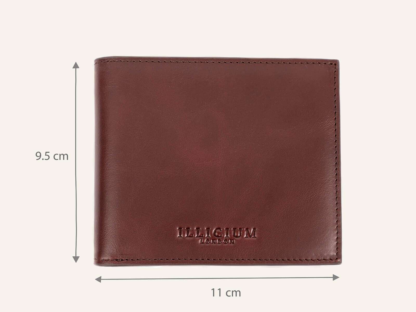 brown leather wallet dimensions
