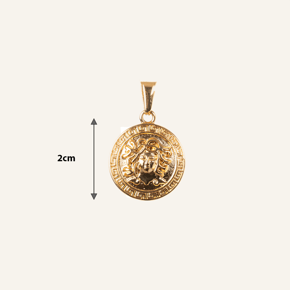 gold medusa pendant