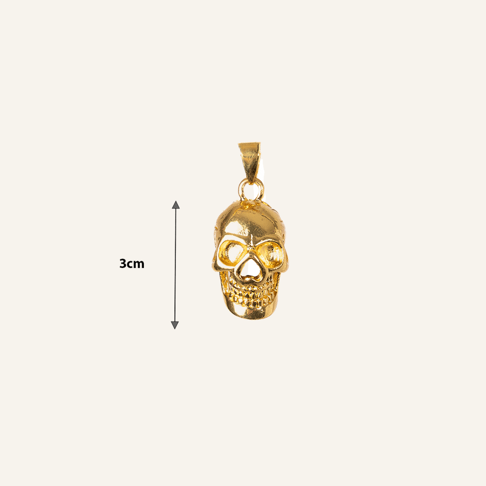 gold skull pendant