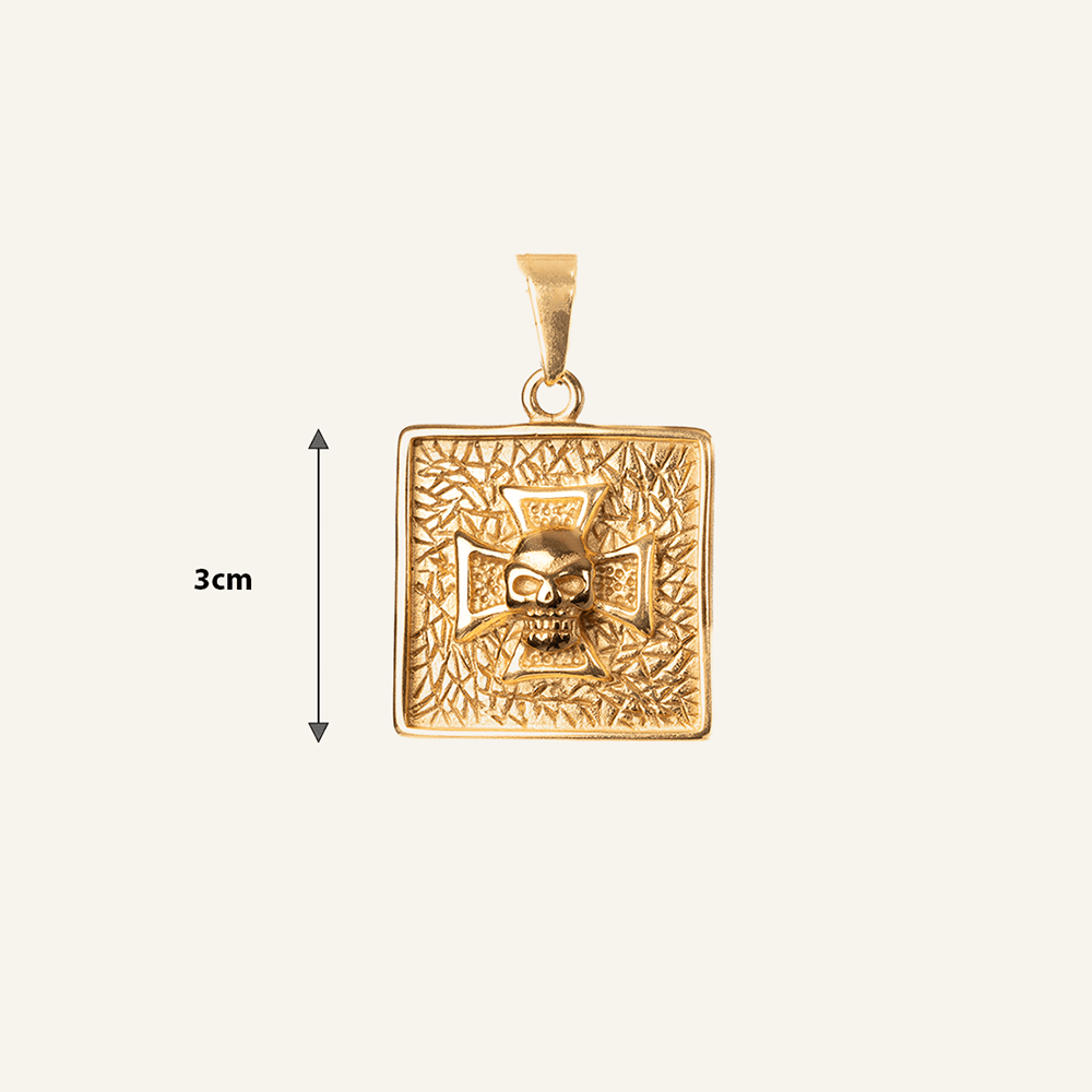 skull tag pendant
