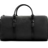 Kingshood Black Leather Duffle Bag