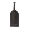 Kingshood Black Leather Luggage Tag