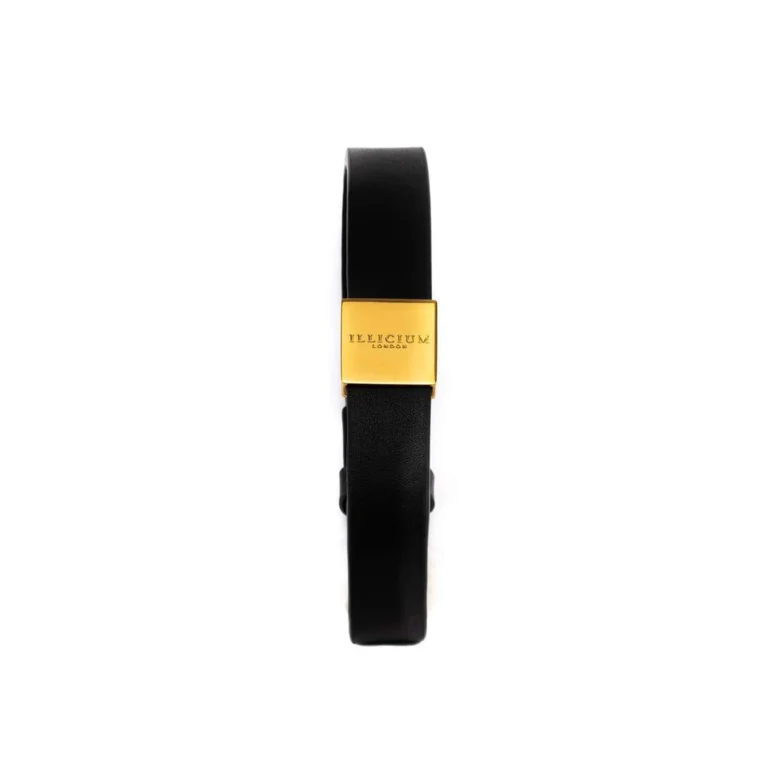 Kingshood black leather bracelet