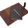 brown leather journal