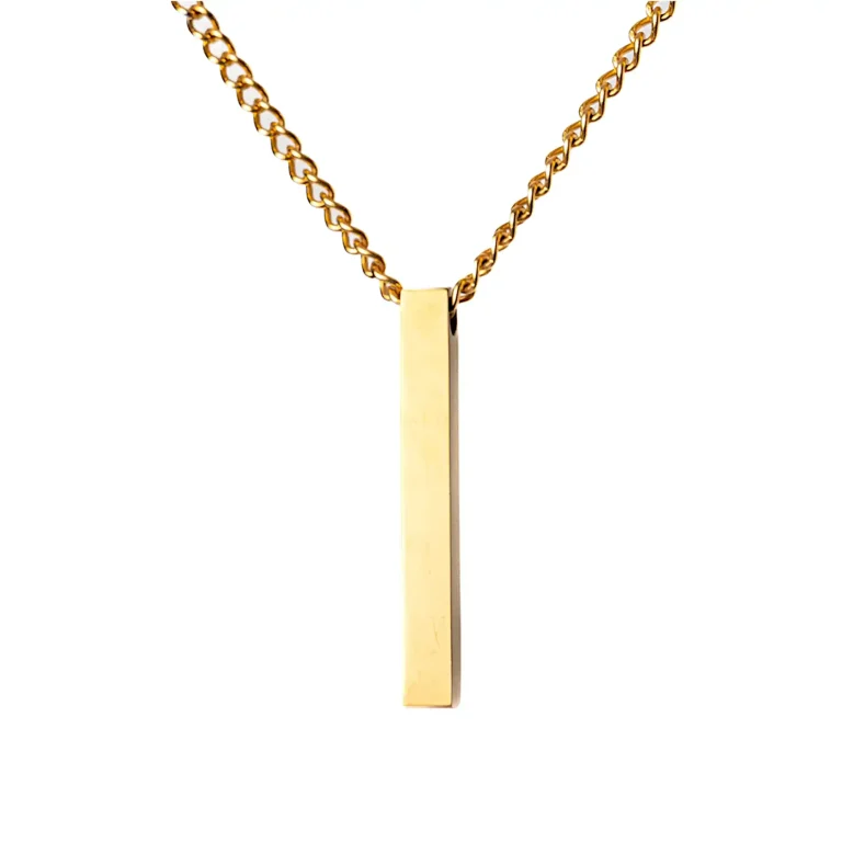 Gold Bar Pendant Chain