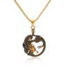 Gold Medusa Pendant