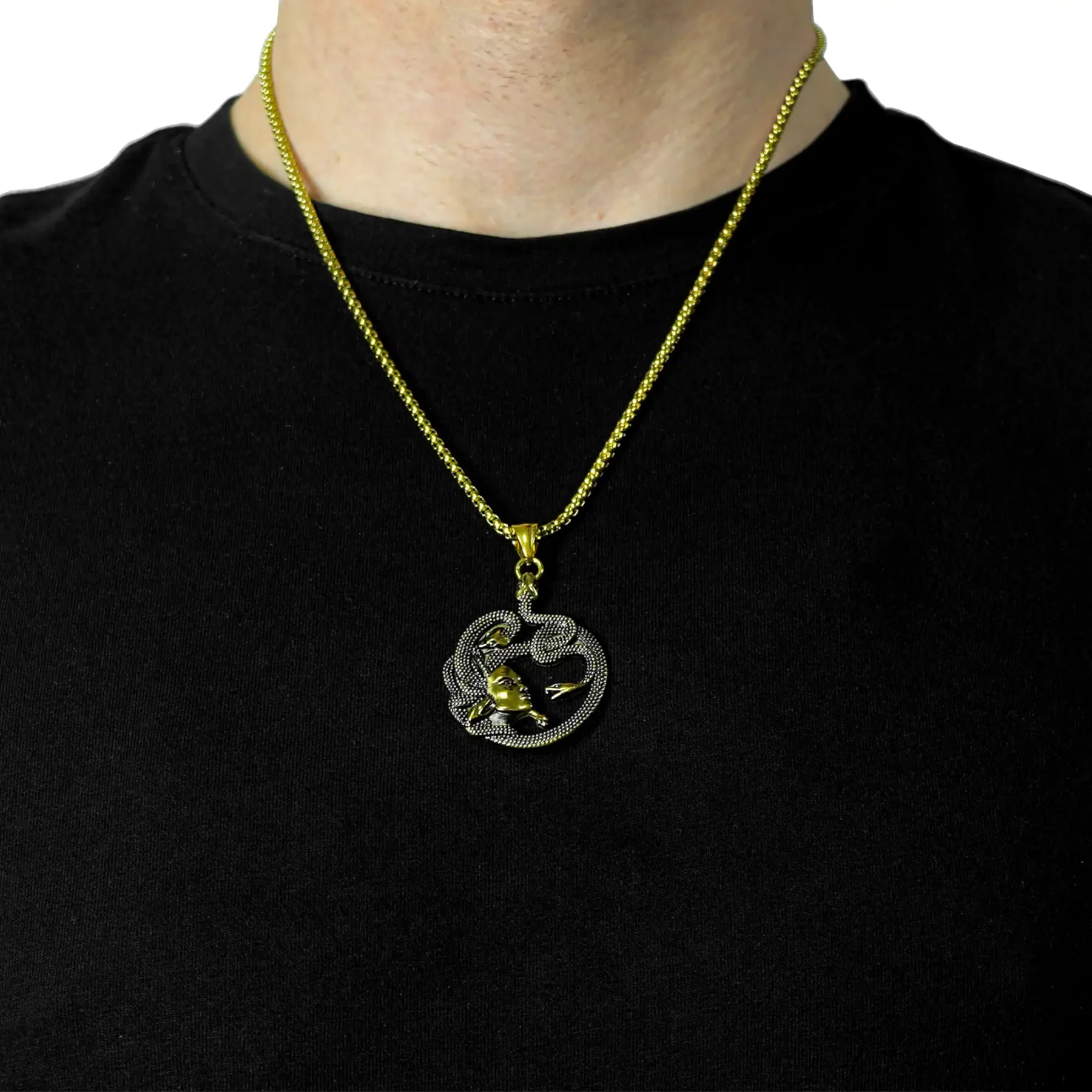 Gold Medusa Pendant