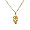 Gold Skull Necklace Pendant