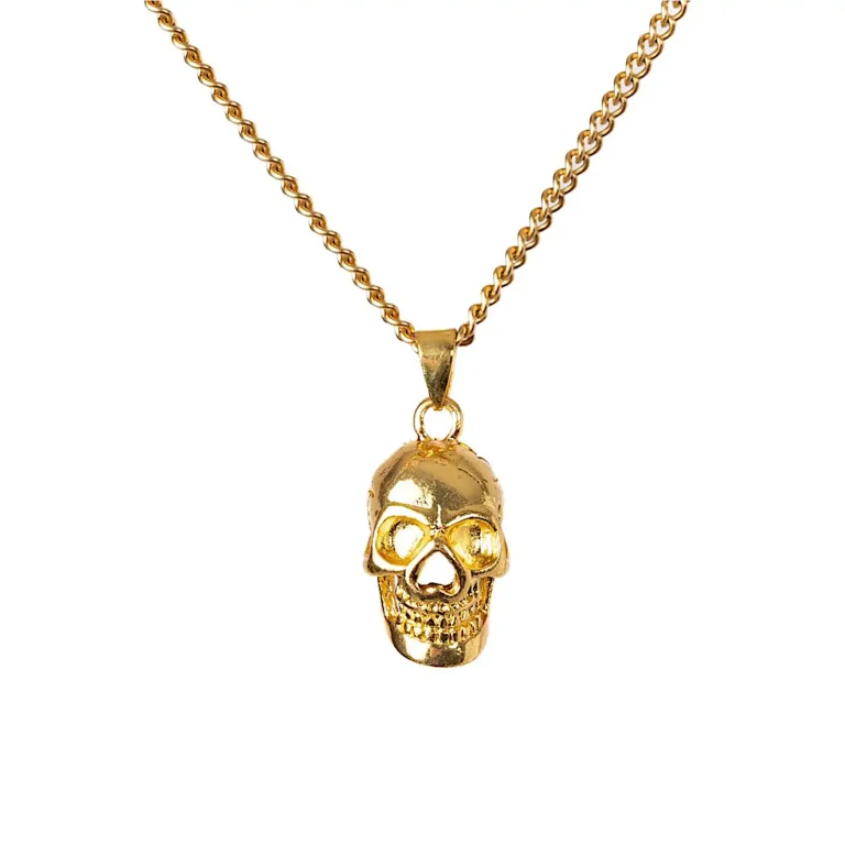 Gold Skull Pendant Chain