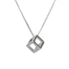 Kings Silver Cube Pendant