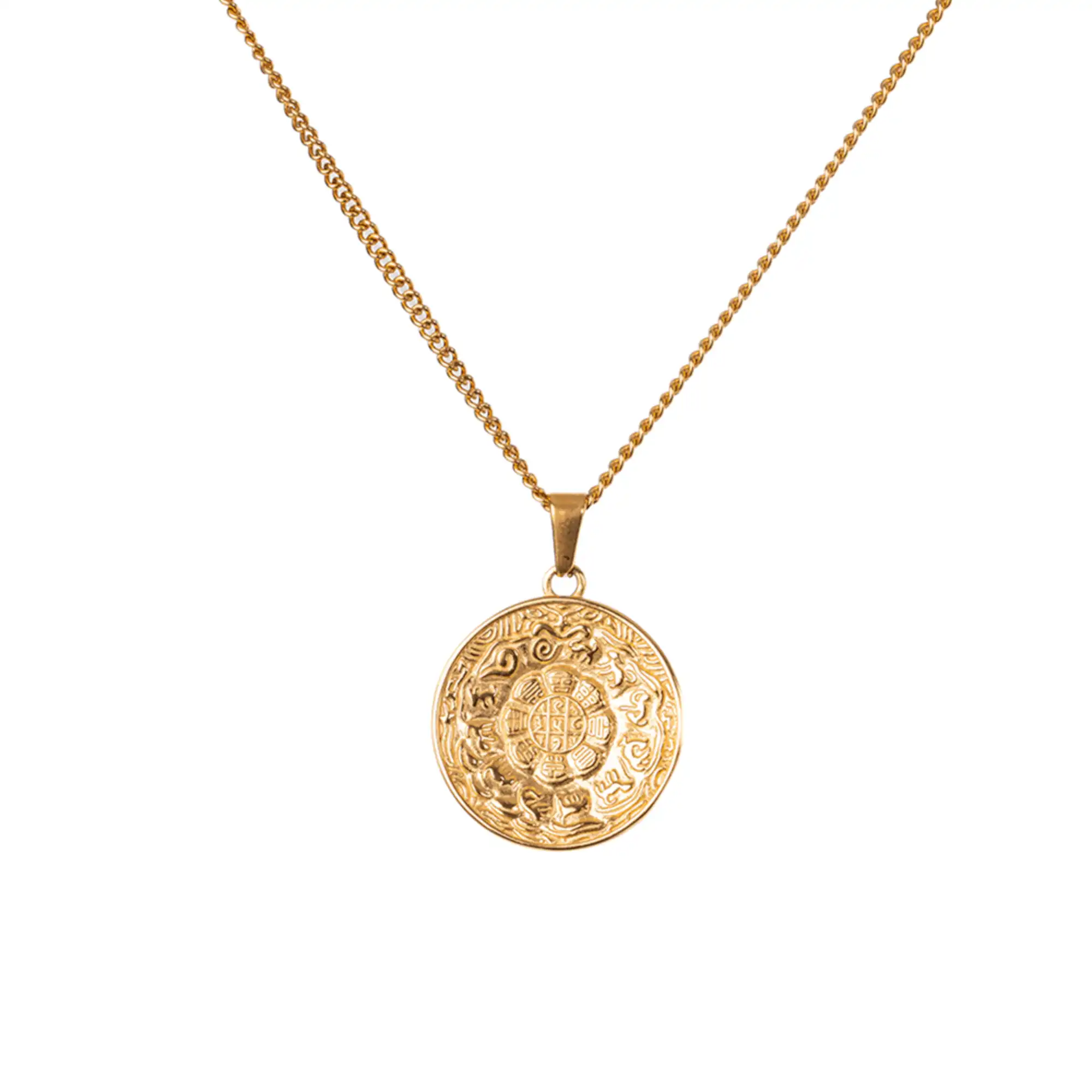 Lost Token Pendant Chain Gold