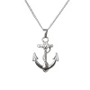 Silver Anchor Pendant Necklace