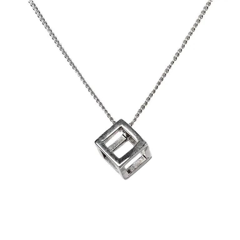 Silver Kings Cube Pendant