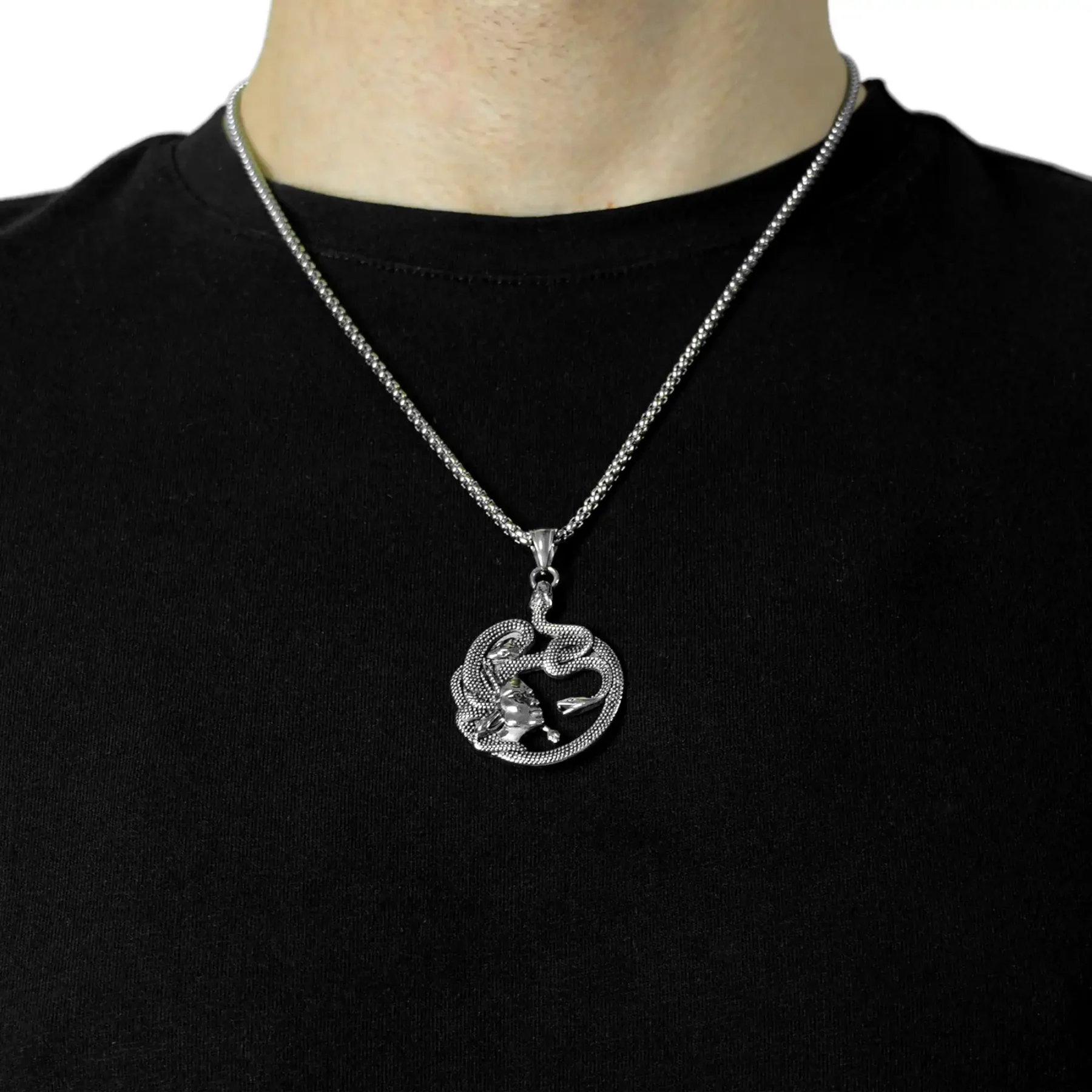 Silver Medusa Pendant