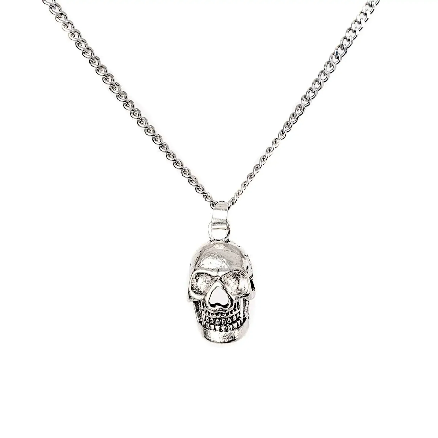 Silver Skull Pendant Chain