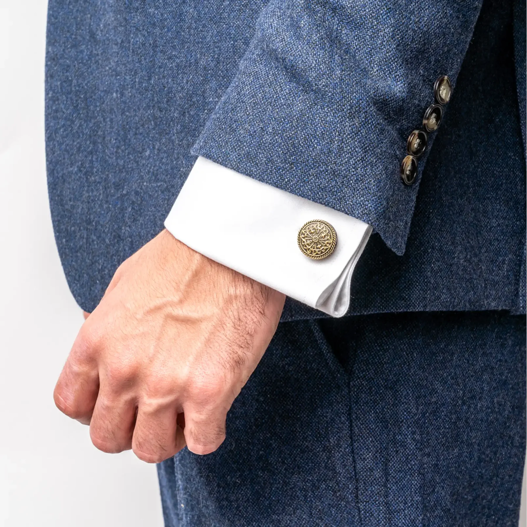 bronze cufflink