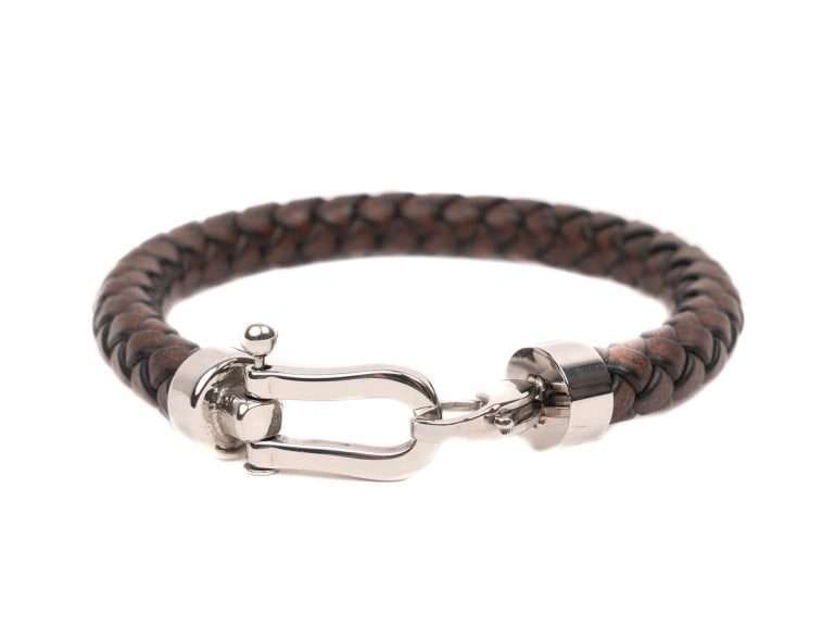 tavern brown and silver bracelet