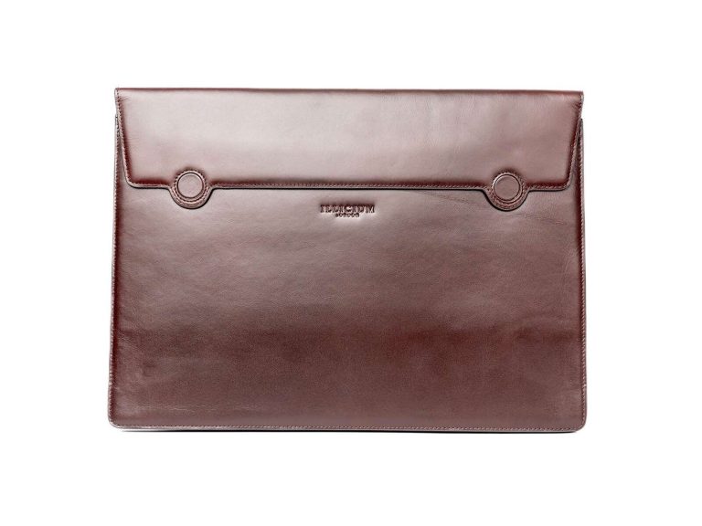 brown leather laptop case