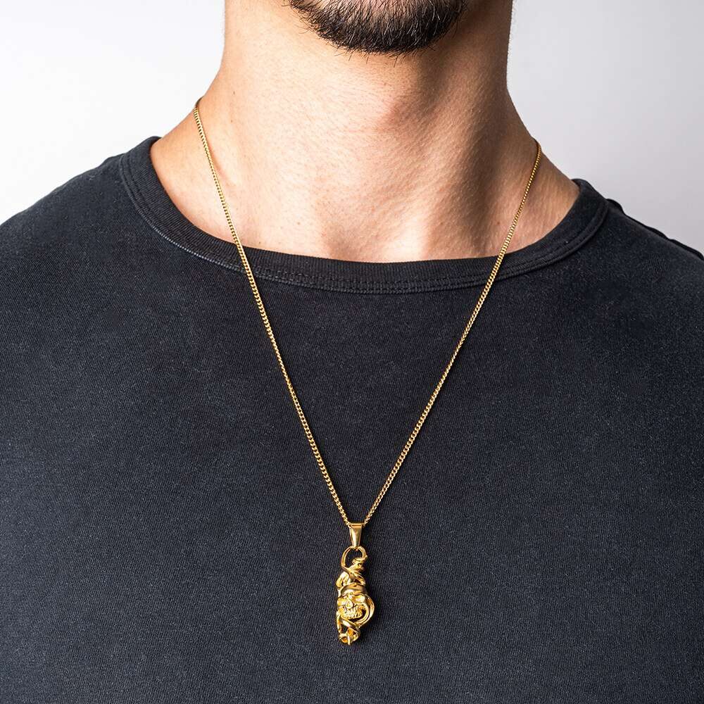 twisted skull pendant