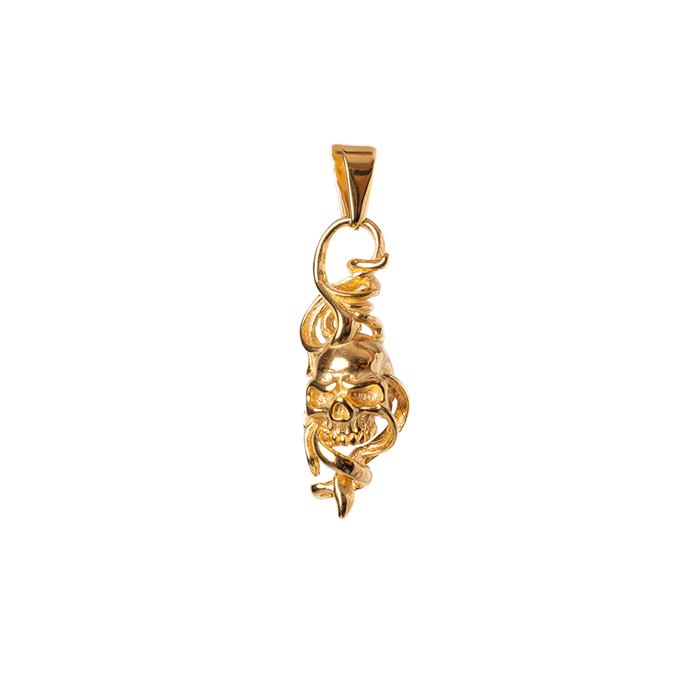 twisted skull pendant