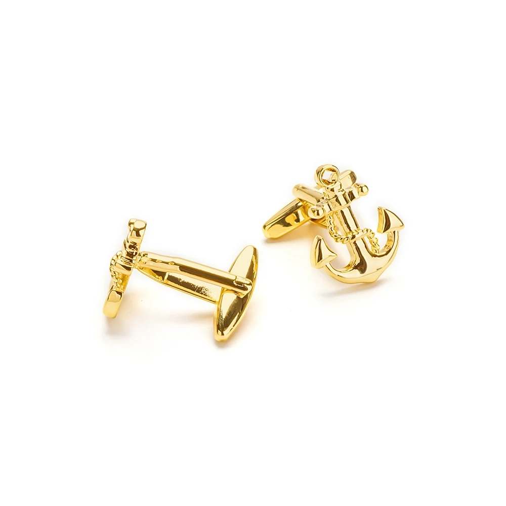 gold anchor cufflinks