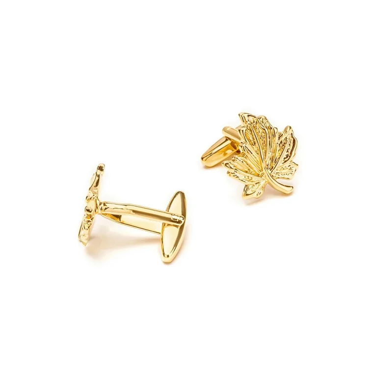 gold leaf cufflinks