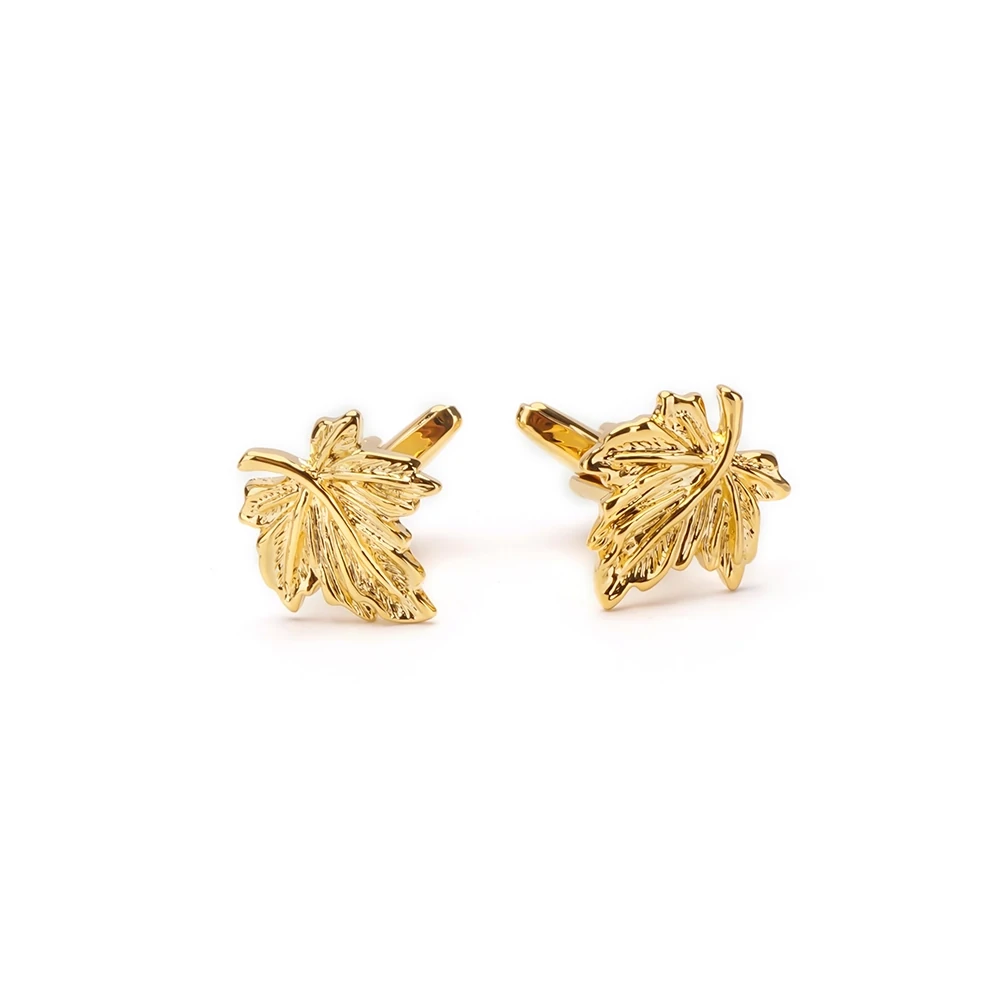 gold leaf cufflinks
