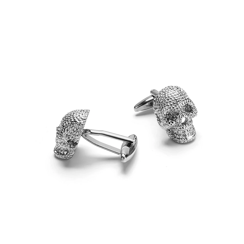 silver skull cufflinks