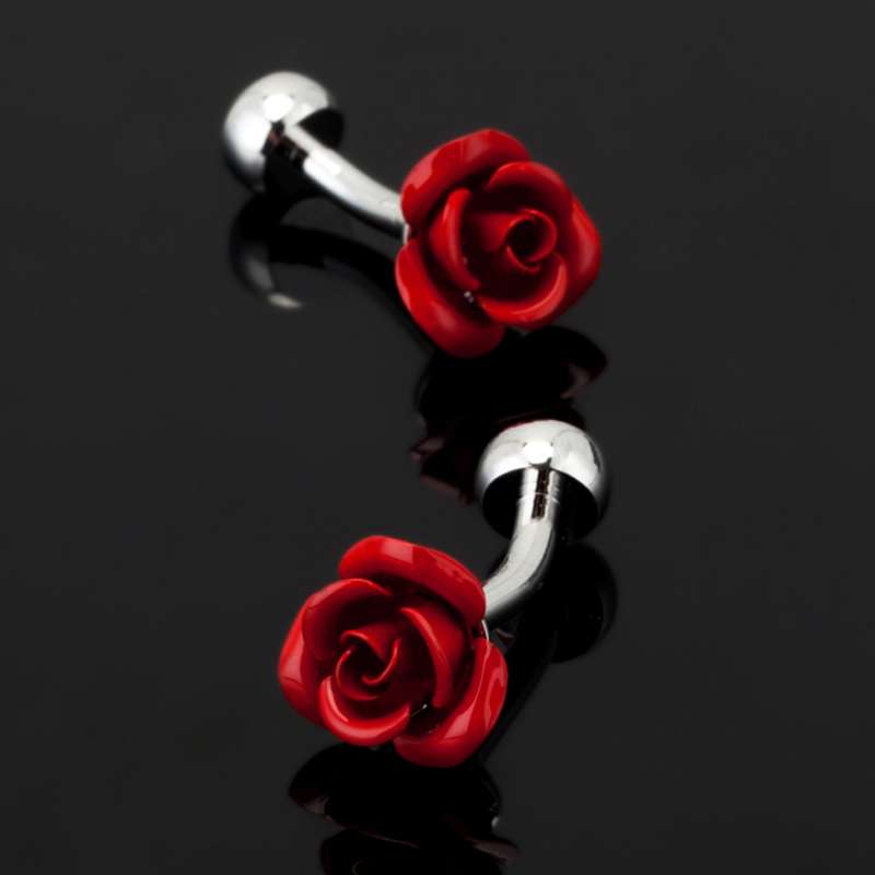 rose cufflinks