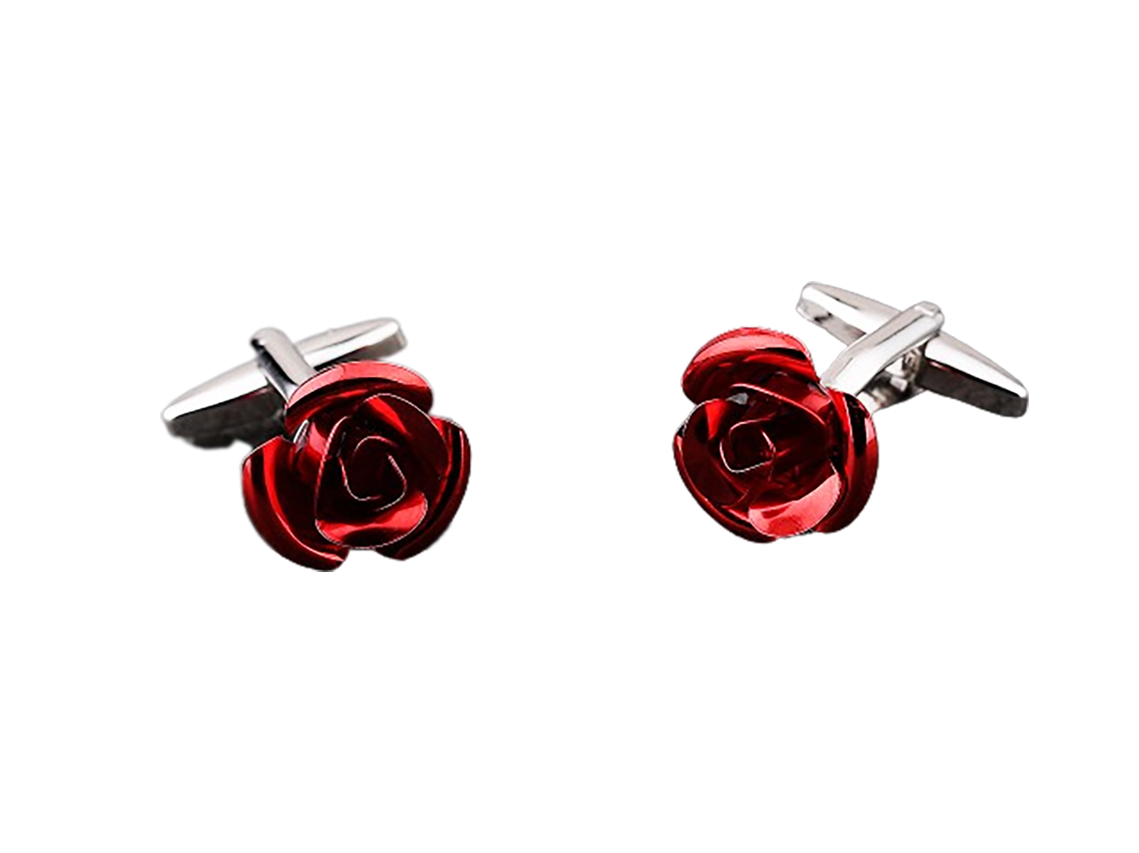 red rose cufflink