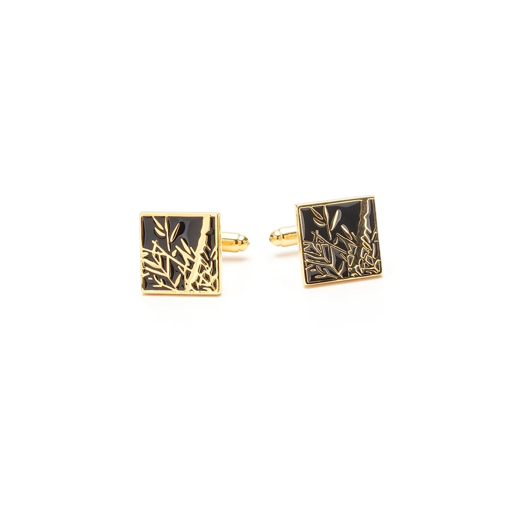 gold leaf cufflinks