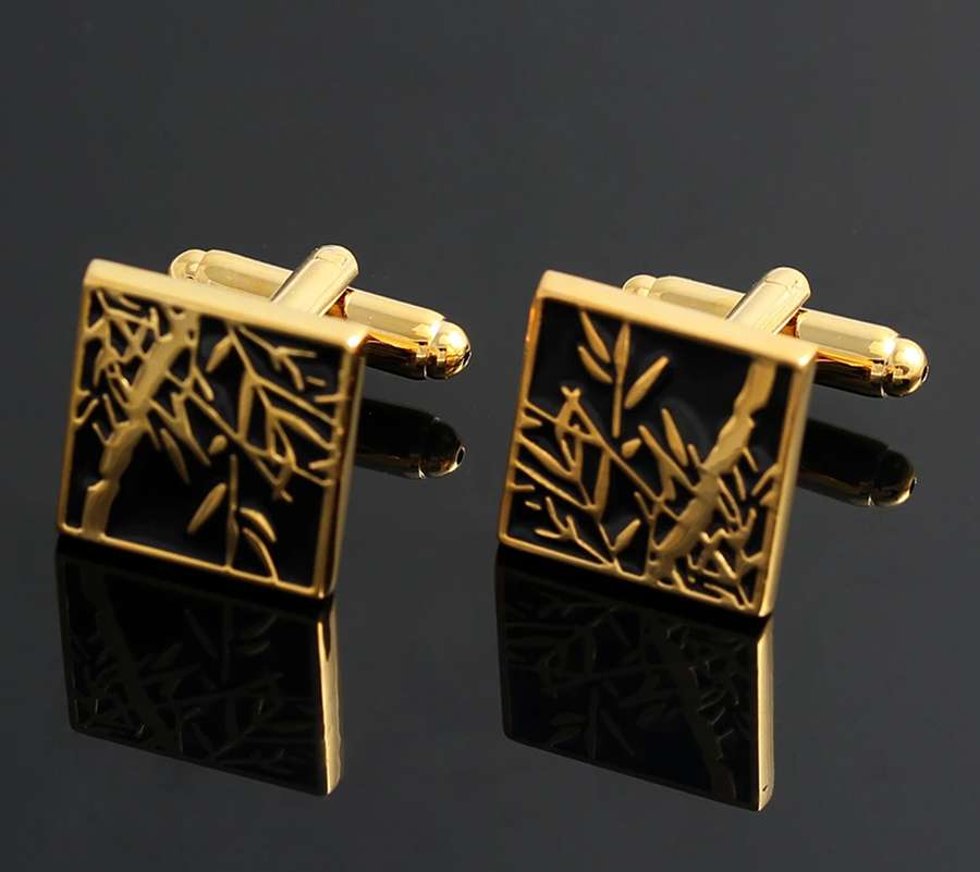 black gold cufflink