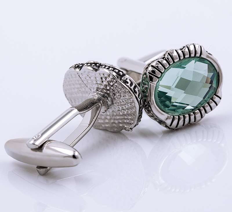green cufflinks