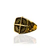 Gold Compass Signet Ring