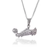 Silver Football Necklace