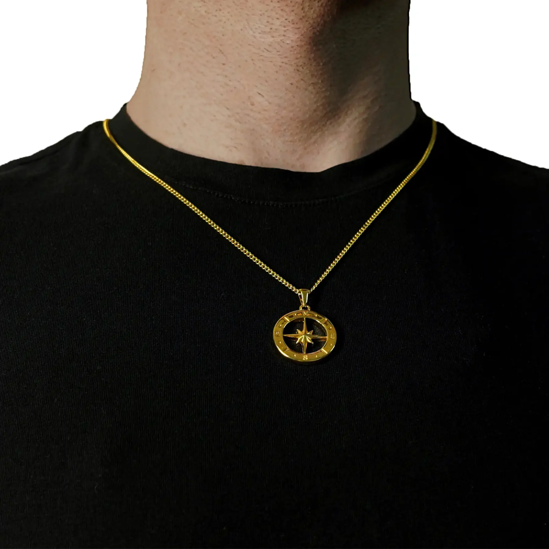 Gold Compass Necklace