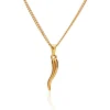 Gold Italian Horn Necklace