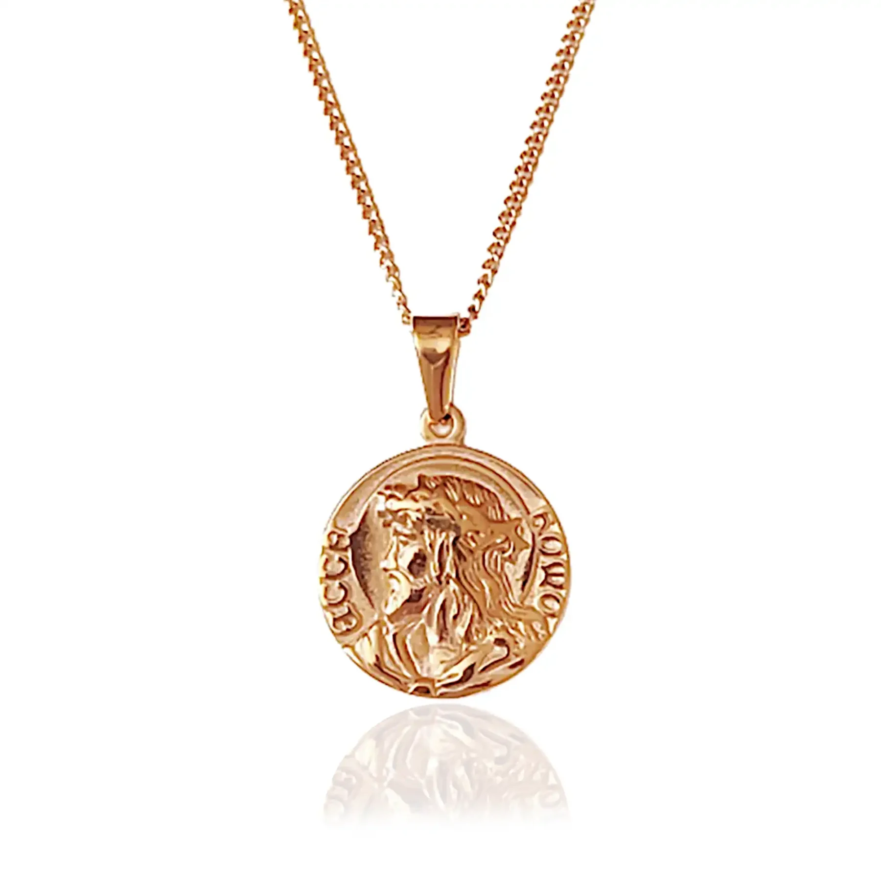 Gold Jesus Necklace