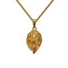 Gold Lion Head Necklace