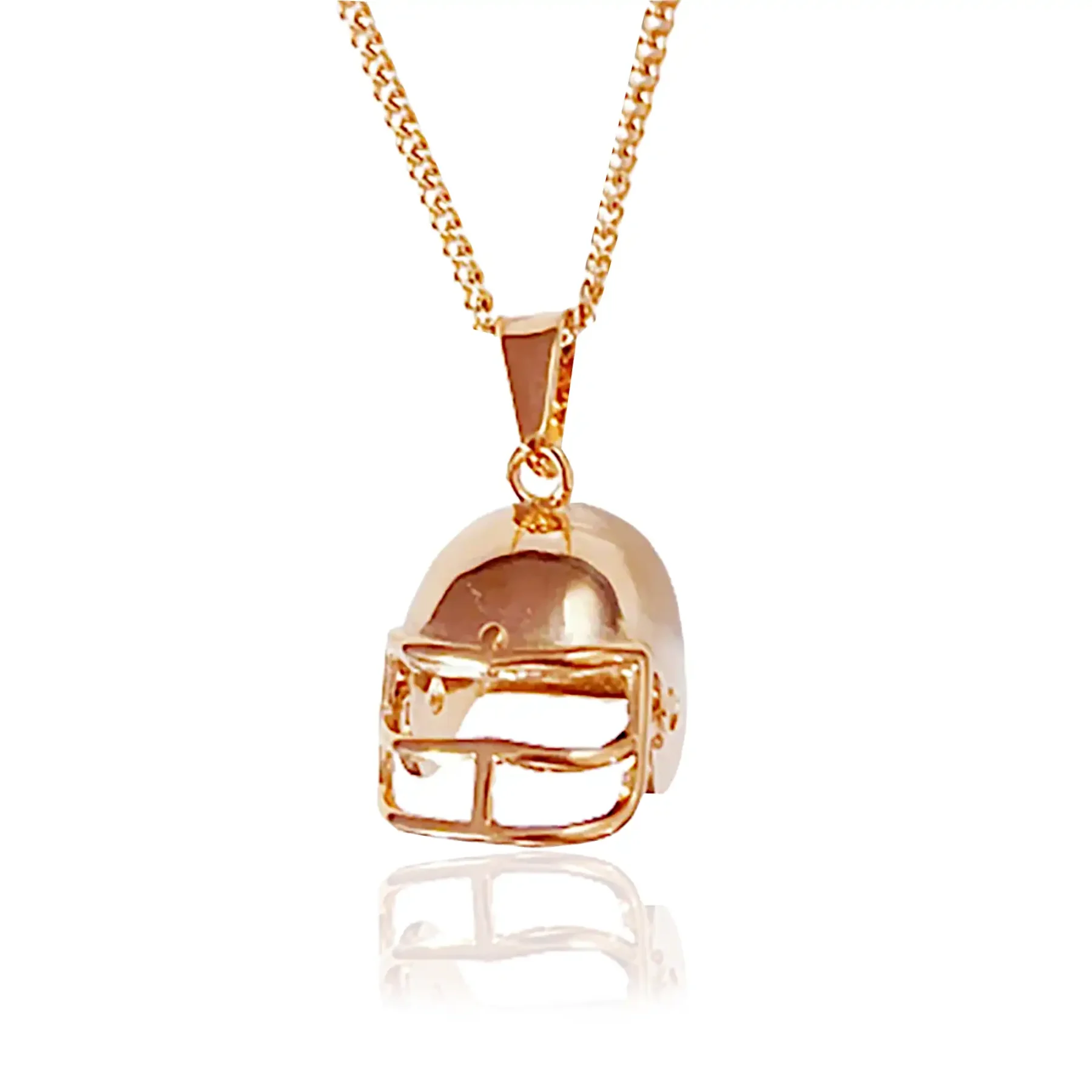 Gold NFL Helmet Pendant