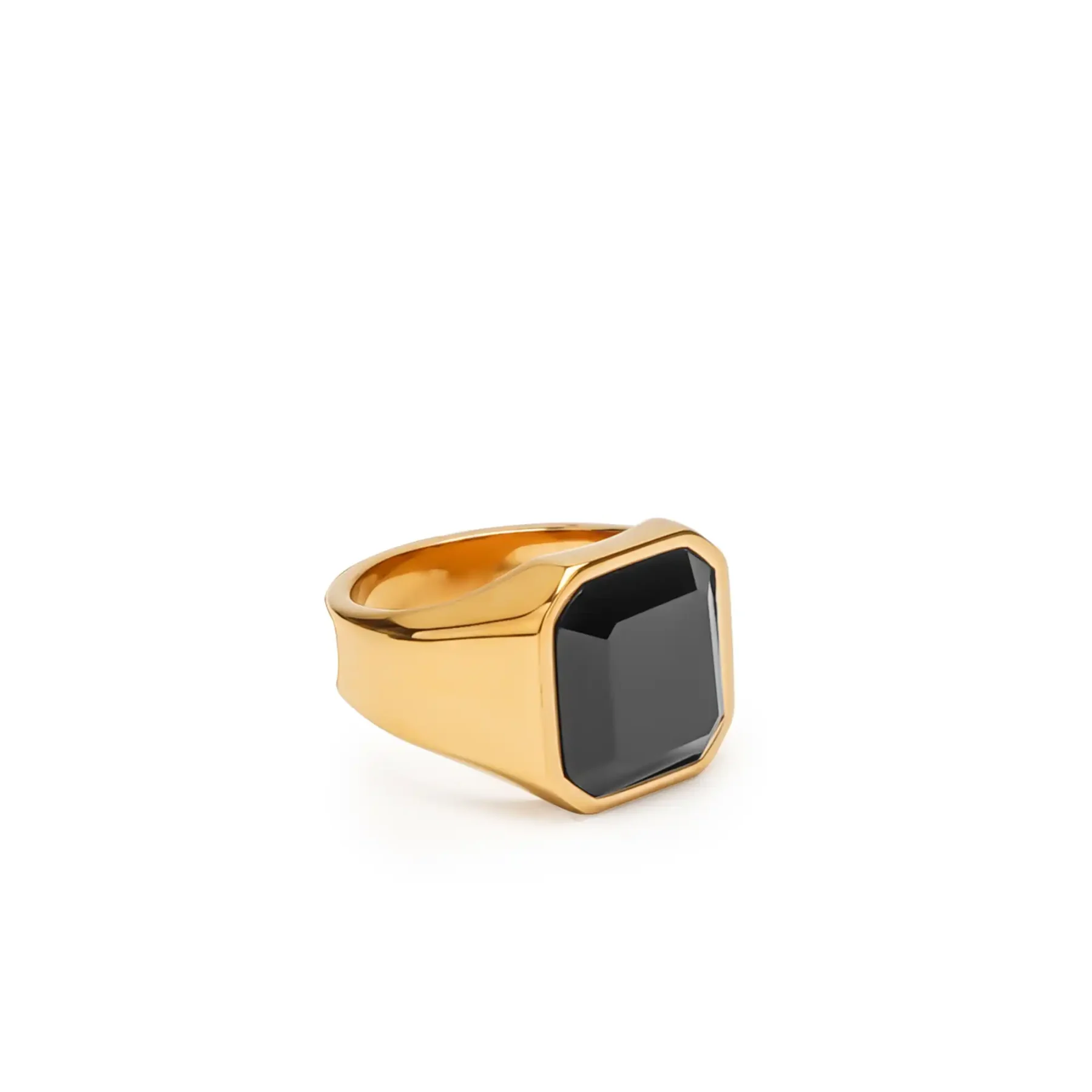 gold onyx ring