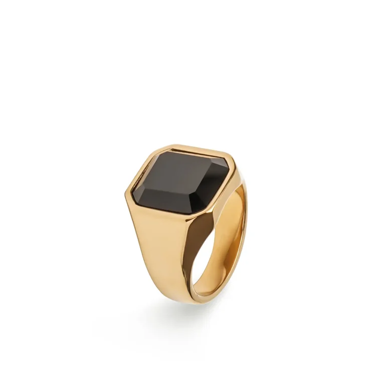 onyx gold ring for men