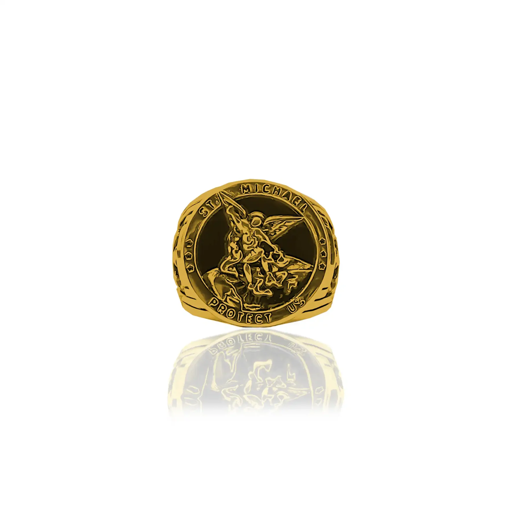 Saint Michael Gold Ring