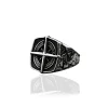 Silver Compass Signet Ring