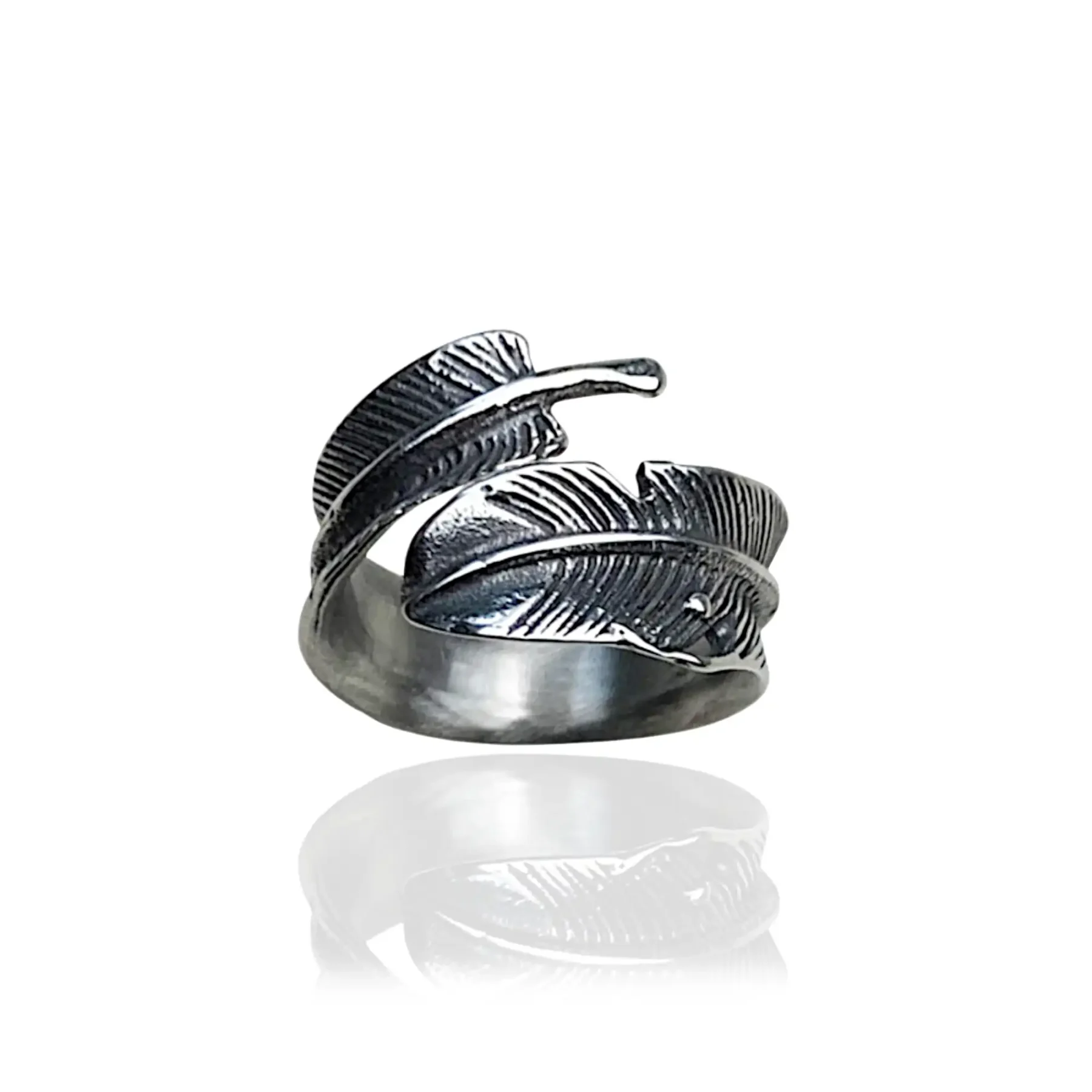 Silver Feather Ring