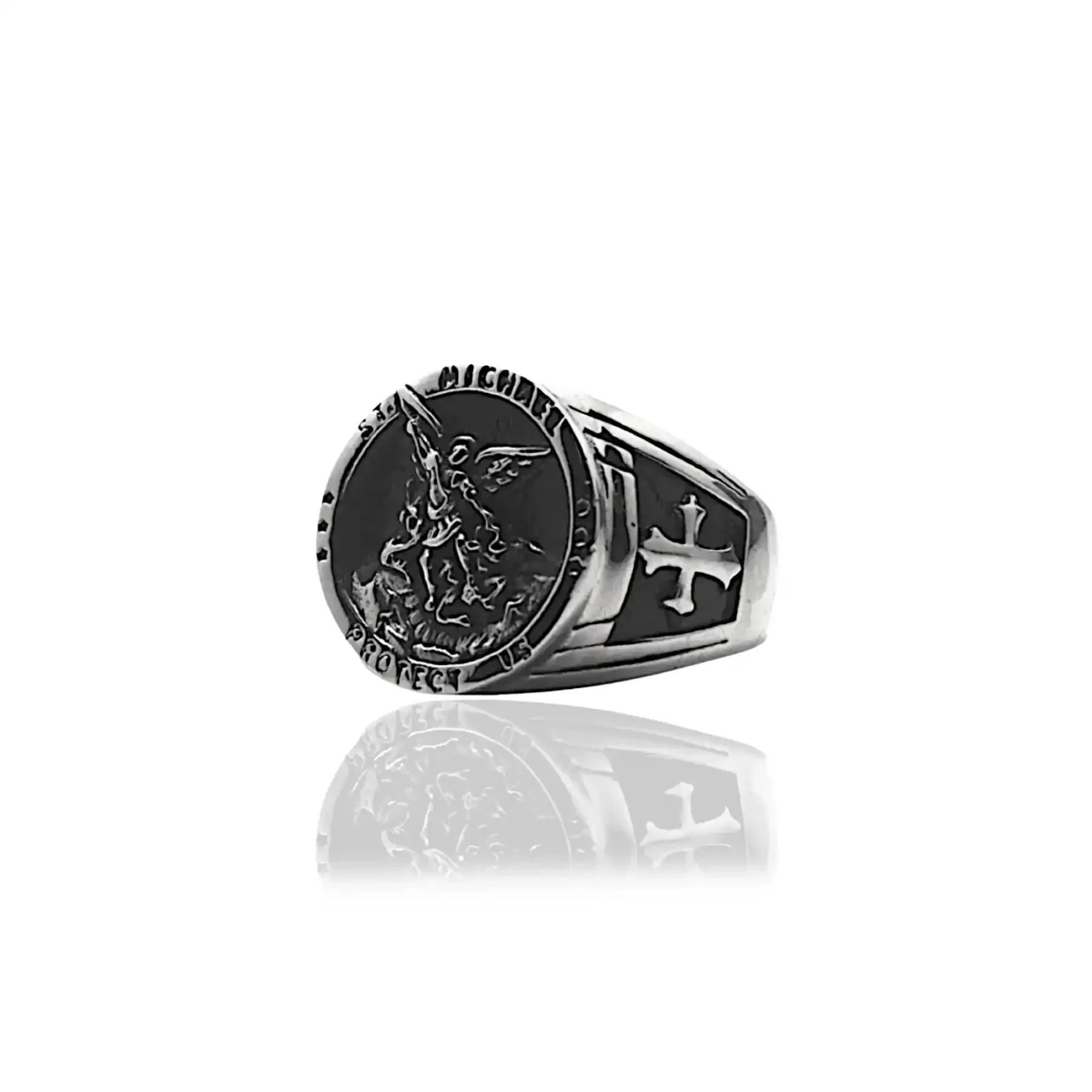 Silver St Michael Ring